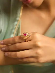 Kushal's Fashion Jewellery Embellished Bridal Cubic Zirconia Square Drop Earrings