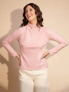 Global Republic Women Solid High Neck Top