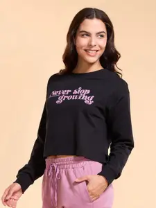 Enamor Graphic Drop Shoulder Cotton Terry Sweatshirt-E9G2