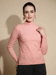 Global Republic Women Self Design High Neck Top