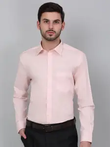 Cantabil Men Spread Collar Solid Cotton Formal Shirt