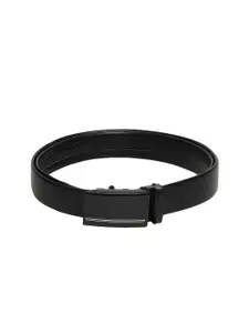 WINSOME DEAL Men Textured Slider Buckle Closure Formal Belt