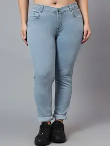 Nifty Women Plus Size Skinny Fit Light Fade Stretchable Jeans