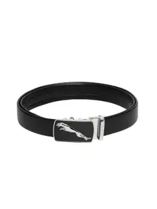 WINSOME DEAL Men Textured Slider Buckle Closure Formal Belt