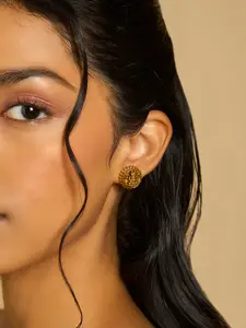 Kushal's Fashion Jewellery Gold-Plated Classic Studs Earrings