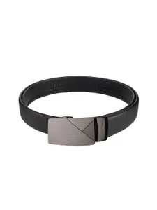 WINSOME DEAL Men Slider Buckle Closure Textured Casual Belt