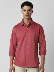 Van Heusen Sport Men Spread Collar Solid Cotton Slim Fit Casual Shirt