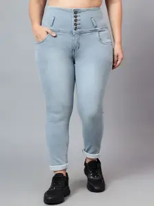 Nifty Women Plus Size Skinny Fit High-Rise Light Fade Stretchable Jeans