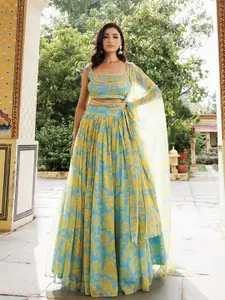 Ragavi Printed Ready to Wear Lehenga & Blouse With Dupatta