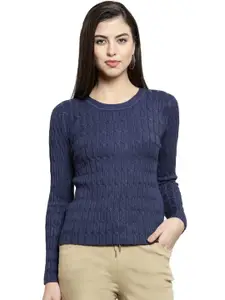 Global Republic Women Self Design Round Neck Top
