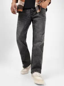 Urbano Fashion Men Bootcut Low Distress Light Fade Stretchable Jeans