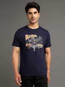 Royal Enfield Men Typography Printed Applique T-shirt