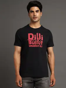 Royal Enfield Men Typography Printed Raw Edge T-shirt