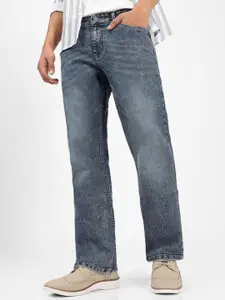 Urbano Fashion Men Bootcut Low Distress Light Fade Stretchable Jeans