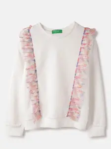 United Colors of Benetton Girls Solid Round Neck Sweatshirt