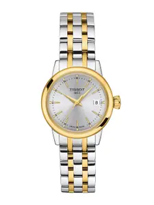 TISSOT Women Embellished Dial & Stainless Steel Bracelet Style Straps Analogue Watch T1292102203100