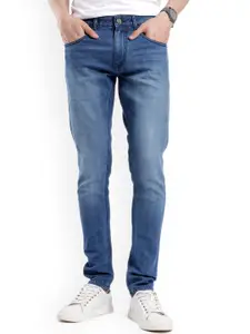 WROGN Men Comfort Tapered Fit Low Distress Light Fade Jeans