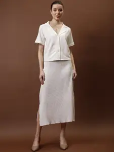 Athena A-Line Pleated Midi Skirt