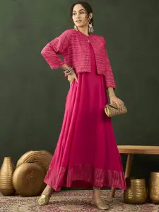 Sangria Printed Maxi Ethnic Dresses