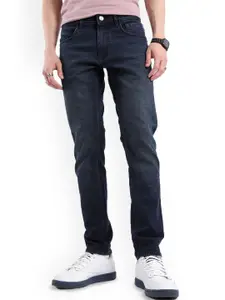 WROGN Men Comfort Slim Fit Low Distress Light Fade Jeans
