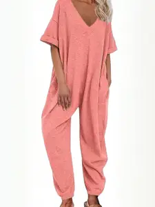 KPOP Short Sleeve Basic Jumpsuit