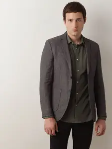 SELECTED Men Spread Collar Solid Cotton Slim Fit Casual Shirt