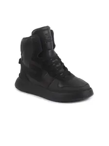 FAUSTO Men Textured High-Top Driving Shoes