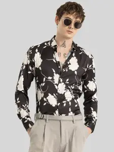 Snitch Men Smart Slim Fit Floral Opaque Printed Casual Shirt