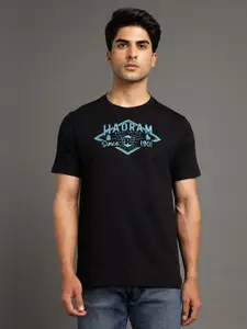 Royal Enfield Men Typography Printed Applique T-shirt