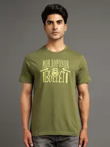 Royal Enfield Men Typography Printed Raw Edge T-shirt