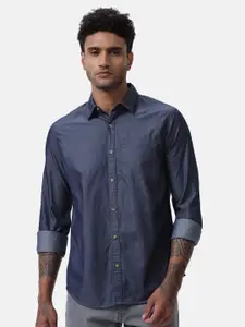 WROGN Men Custom Spread Collar Solid Cotton Casual Shirt