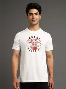 Royal Enfield Men Typography Printed Applique T-shirt