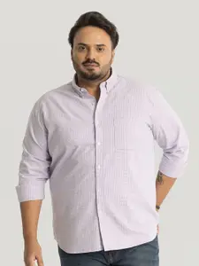 Snitch Plus Size Men Classic Opaque Checked Casual Shirt