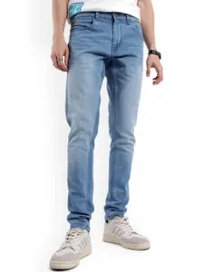 WROGN Men Comfort Tapered Fit Low Distress Heavy Fade Jeans