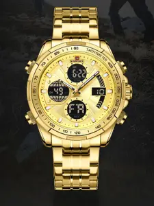 Naviforce Men Dial & Stainless Steel Straps Analogue and Digital Multi Function Watch NF9197S GGG