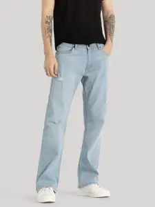 Snitch Men Comfort Bootcut Slash Knee Stretchable Jeans