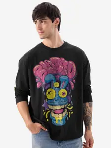 The Souled Store Men Printed Raw Edge T-shirt