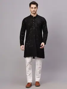Yugnik Men Embroidered Regular Kurta with Pyjamas
