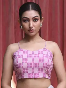 Indethnic Printed Cotton Saree Blouse