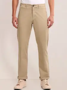 U.S. Polo Assn. Men Solid Classic Straight Fit Chinos Casual Trousers