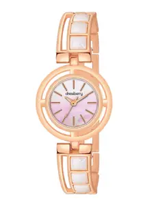DressBerry Women Embellished Dial & Bracelet Style Straps Analogue Watch HOBDB-311-RG