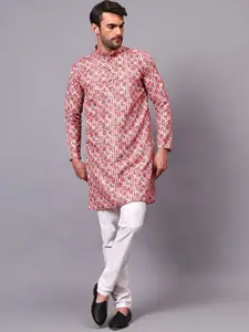Yugnik Men Floral Regular Kurta with Pyjamas