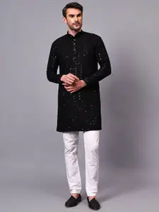 Yugnik Men Embroidered Regular Kurta with Pyjamas