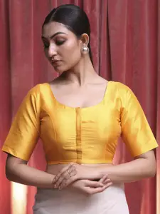 Indethnic U-Neck Sleeveless Saree Blouse