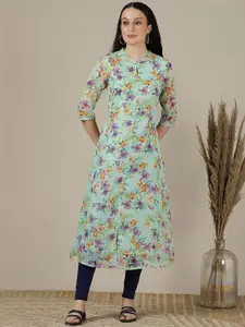 AURELIA Women Floral Printed Sequinned Kurta