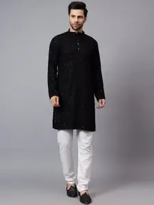 Yugnik Men Embroidered Regular Kurta with Pyjamas