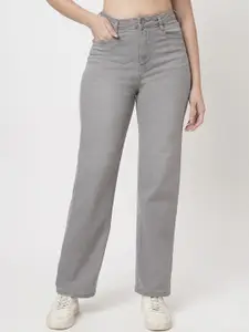 Kraus Jeans Women Straight Fit High-Rise Cotton Stretchable Jeans