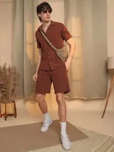 Campus Sutra Shirt & Shorts Co-Ord Set