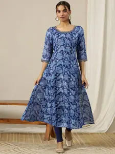 AURELIA Women Printed Thread Work Kurta