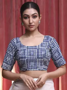 Indethnic  Printed Saree Blouse